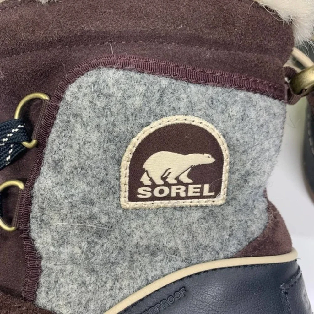 SOREL‎ Gray Tivoli III Vegan Fur Winter Snow Boots